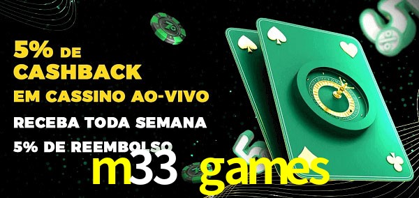 Promoções do cassino ao Vivo m33 games